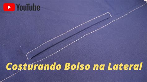 Como fazer bolso embutido na lateral .